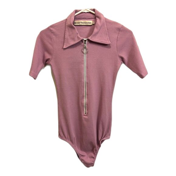 Stoned Immaculate Purple Bodysuit Top Shirt  Women's Size Medium - Picture 2 of 10